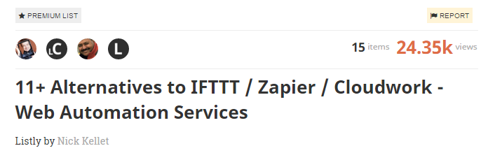 11 Alternatives to IFTTT Zapier Cloudwork Web Automation Services A Listly List