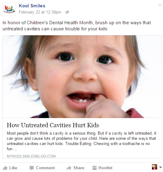 Kool Smiles In honor of Children s Dental Health Month brush up...