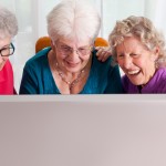 Older person on computer