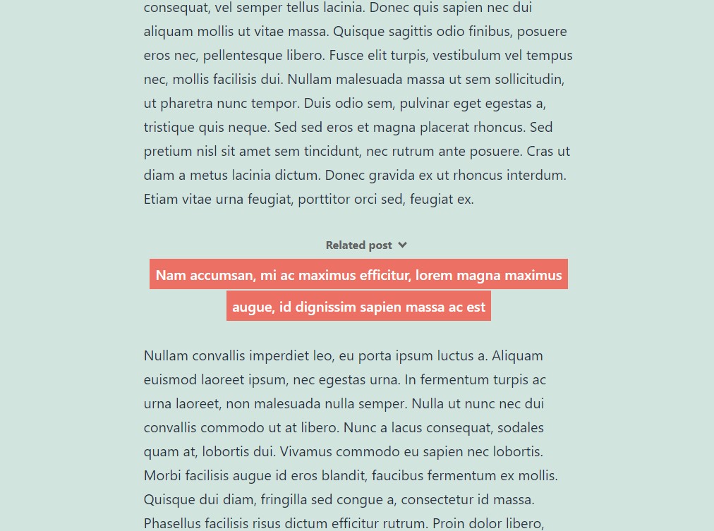 A screenshot of a web page displaying a blog post. Text fills most of the image, with a highlighted box in the center containing placeholder text in Latin. The page seems to discuss a topic related to Roman times or themes. Details are mostly in Latin fonts.