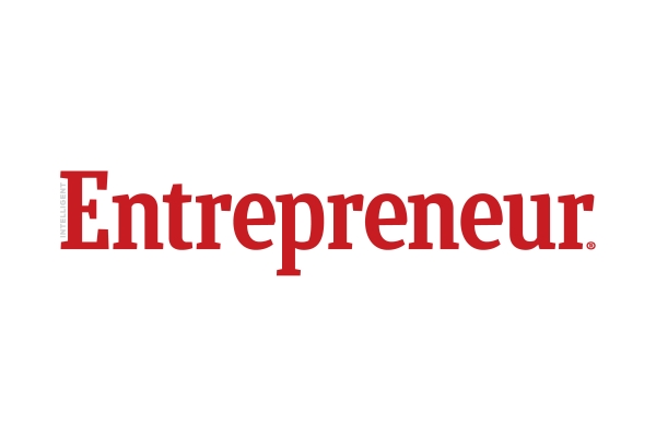 The image displays the word "Entrepreneur" in bold red letters on a white background. The font is clean and modern, with the letters evenly spaced, conveying a professional and expert business-oriented tone.